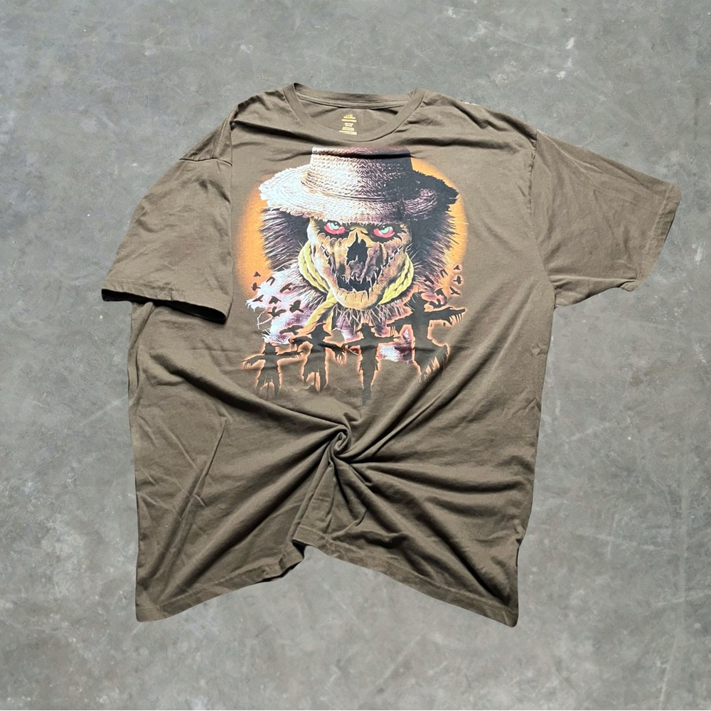 ☀️ Way To Celebrate Halloween Scarecrow Tee Mens Size XXL Brown